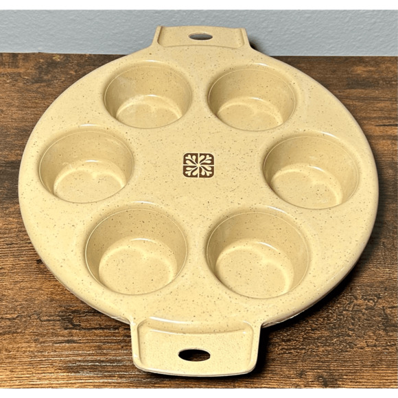 Vintage LittonWare Microwave Oven Cookware 6 Cupcake Muffin Pan 39284 1970's - Picture 4 of 10